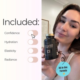 Oxford Origins Advanced Collagen Complex | 1593mg Vitamin Boosted Complex for Glowing Hair, Skin & Nails | 270 High Strength Capsules | Premium Collagen Supplements for Women & Men, Made in The UK