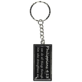 GRAPHICS & MORE Philippians 4-13 - I can do all things through him who strengthens me. - Christian - Bible Keychain Ring