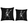 German Shorthaired Pointer Playing Guitar Rock Music Dog Throw Pillow
