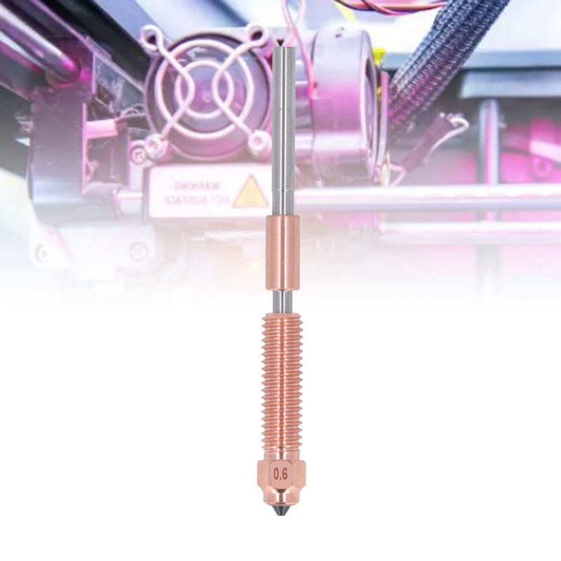 All Metal Integrated Printer Nozzle 30mm³/s Flow 600mm/s 0.6mm 3D