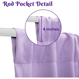 ARTALL Blackout Curtain Purple Butterfly Pattern Room Darkening Window Curtain Drapes for Living Room Bedroom, 52" W x 63" L, 2 Panels