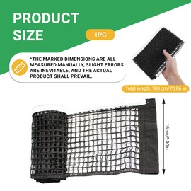 180 x 15 cm Table Tennis Net, Net Table Tennis Table for Any Table, Portable Table Tennis Net, High-Quality Cotton Table Tennis Net, Multifunctional for Training or Friendly Games