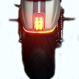 BIKELITEZ LED Integrated Light bar Fits Harley Vrod and Nightrod Special 2012-2017, Light Bar Rear Turn Signals, Running light & Brake light. No License plate mount (Clear)