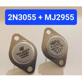 ICMarket2009 4Pcs 2Pairs 2N3055 + MJ2955 TO-3 15A 60V Complementary Silicon Power Transistor