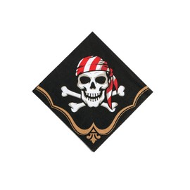 Fun Express - Servilletas piratas para bebidas (16 piezas) para cumpleaños - Suministros de fiesta - Vajilla de impresión - Servilletas de impresión - Cumpleaños - 16 piezas