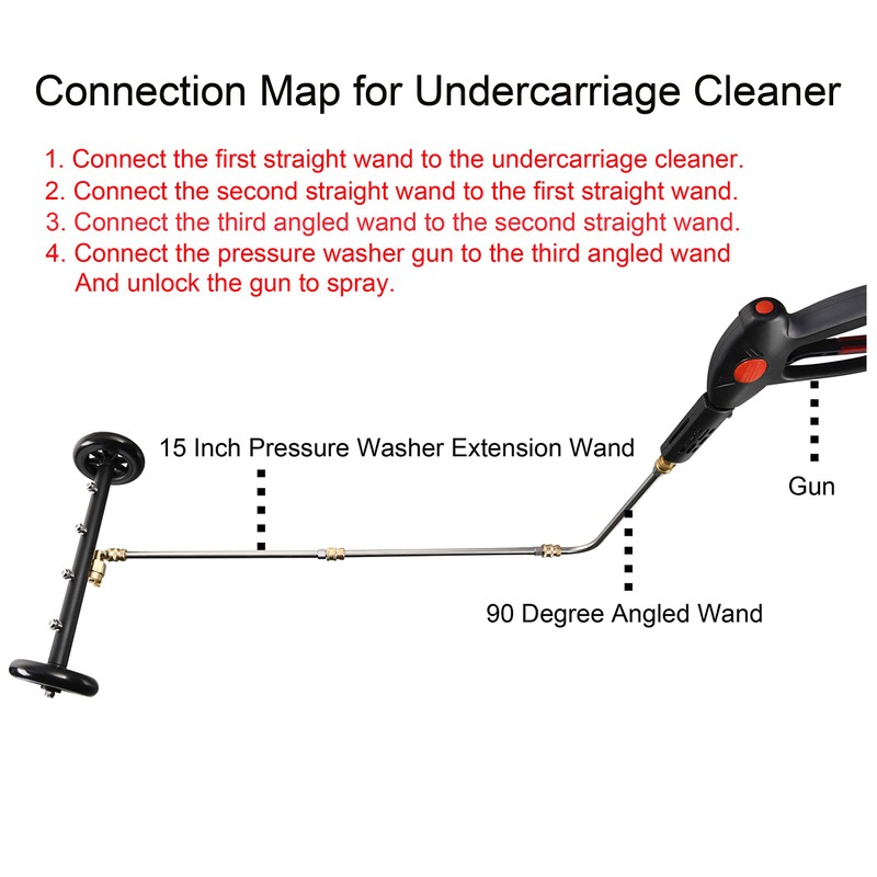 Tool Daily Dual-Function Undercarriage Cleaner,Surface Cleaner for Pressure Washer, 16