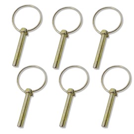 6 Pcs Safety Linch Pin, Round Linch Pins Ring Lock Pins for Boat Farm Tractors Lawn Mowers