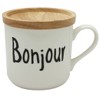 Hogdseirrs Vivil Mug with Lid, Bonjour Box of 1