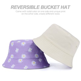 KDWAVE Bucket Hat for Women Men Pure Cotton Double Sided Wear Cute Bucket Hats for Men Beach Fishing Hats for Women, Beige M