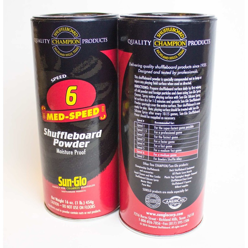Case of Sun-Glo #6 Medium Speed Shuffleboard Powder Wax (24