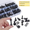 Gternity 292PCS M6 M8 M10 Flange Bolts Nuts Assorted Hex