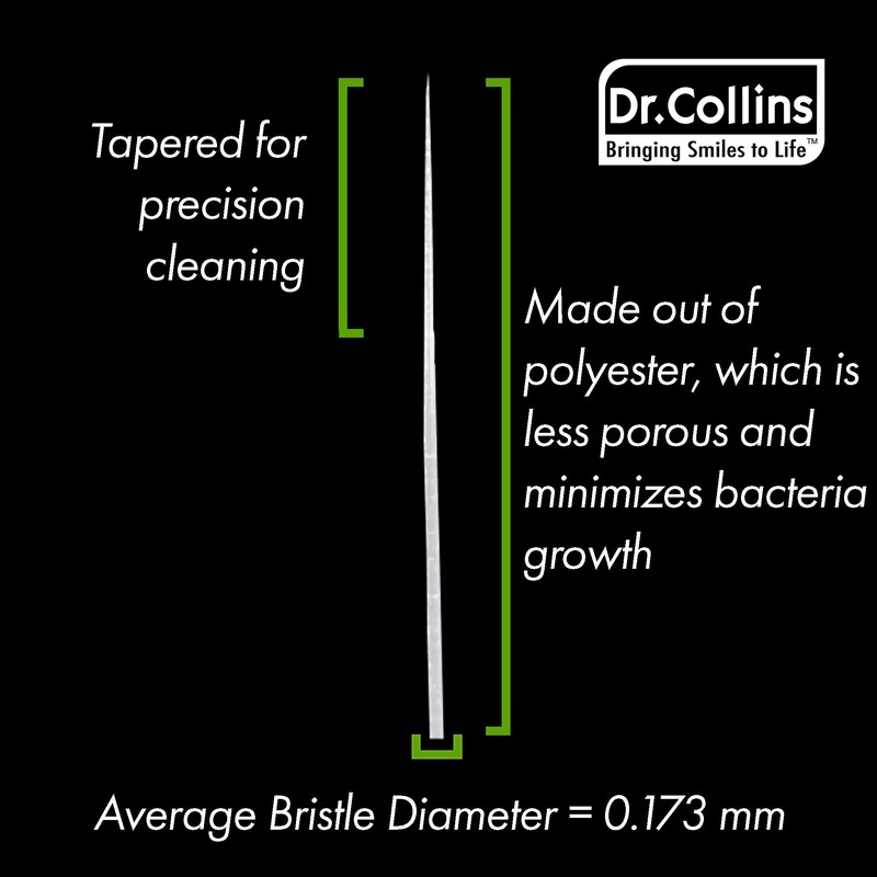 Dr. Collins Perio Toothbrush, (colors vary) 3 Count (Pack of