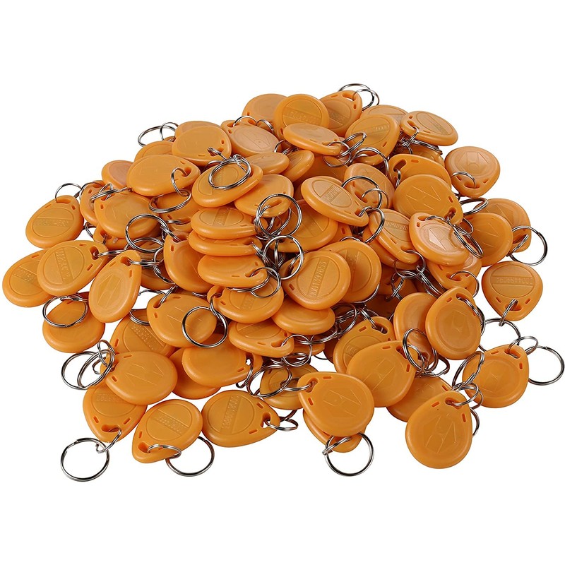 50 X Yellow RFID Tags Key fobs - 125Khz READ