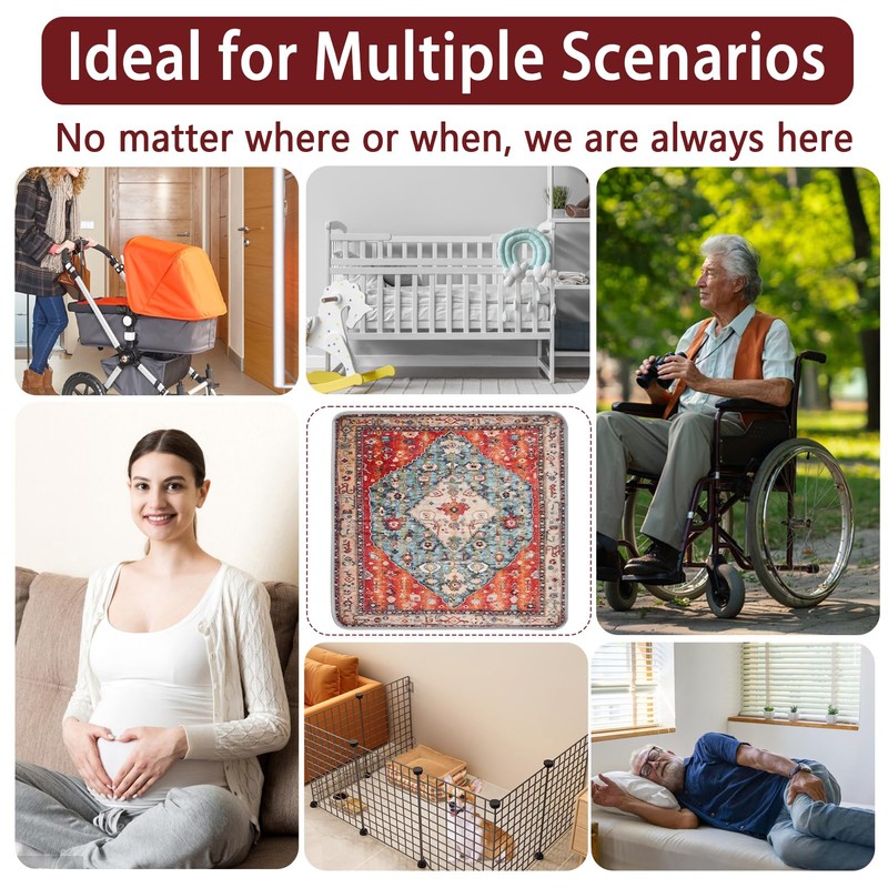 FUMMI 4 Pack Reusable Waterproof Incontinence Bed & Chair Pads,