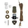 Creative Hobbies Antique Brass Finish Bottle Lamp Kit with 3
