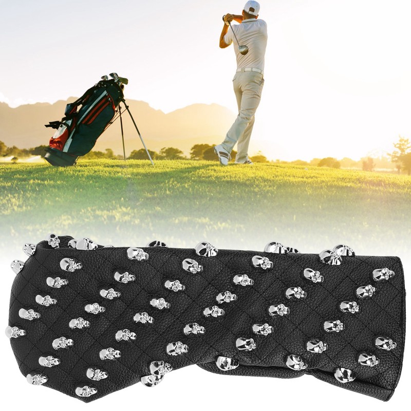 Golf PU Skull Wooden Club Head Protector Cover Headcover Protector