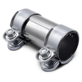 Auspuffschelle Edelstahl Rohrverbinder Ø 55 mm x 125 mm Doppelschelle Auspuffschelle Auspuff Schelle Rohrverbinder Auspuff Schellen Universal für Auspuffrohr mit 55 mm Durchmesser