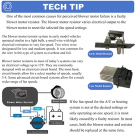 Blower Motor Resistor 973-582 Compatible with 2005 2006 2007 2008 2009 2010 2011 2012 2013 2014 2015 2016 2017 Toyota Tacoma AC Blower Resistor 8713804050 8713804052 Manual AC Control (with Harness)