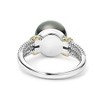 925 Silver Set Gray Round Pearl Ring Wish Round 925
