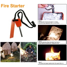 EMDMAK Survival Kit Outdoor Emergency Gear Kit for Camping Hiking Travelling or Adventures (Black)