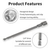 Skweawert 1/4" Hexagonal Shank Socket 10mm No-magnetic Power Nut Driver
