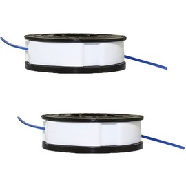 First4spares 2 x double feed spool & line for most MacAllister, Qualcast, Florabest, Parkside, Draper, Performance Power, JCB & Grizzly strimmers
