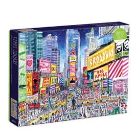 Galison Michael Storrings Times Square - Rompecabezas de 1000 Piezas Rompecabezas bellamente ilustrado de Times Square, Divertido y desafiante, 27 x 20 Pulgadas, Idea de Regalo única