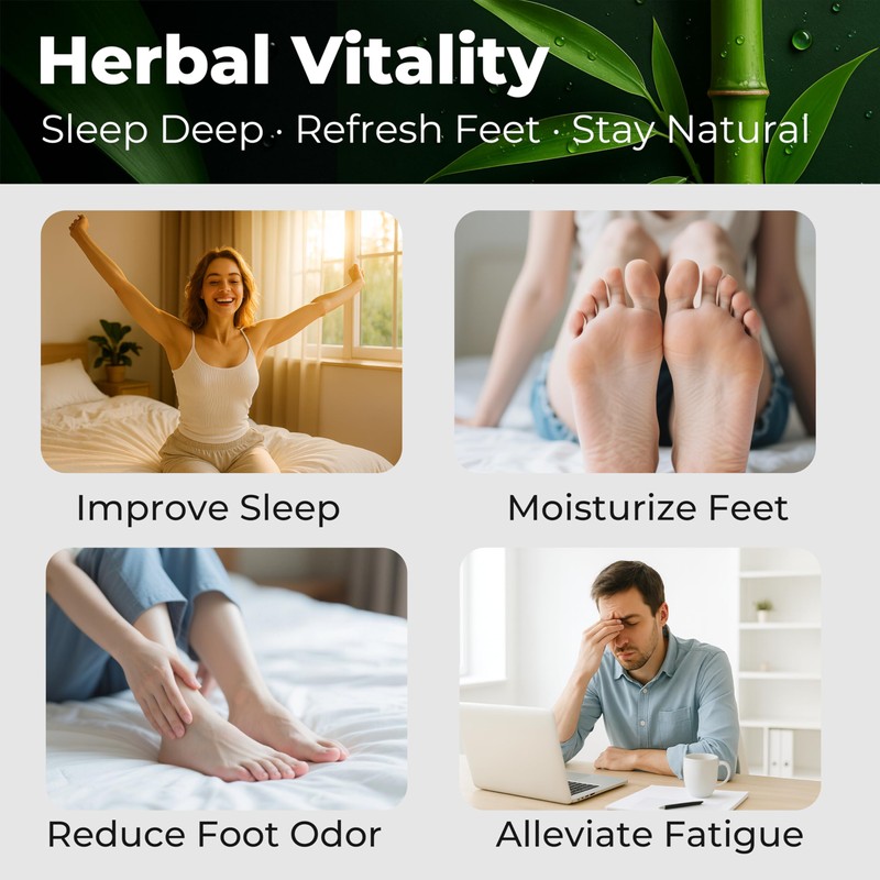 Foot Pads, Ginger & Bamboo Vinegar, Overnight Peel-and-Stick, Easy Evening