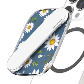 [Motion Grip] Flexible Magnetic Phone Grip with 360-Degree Rotation and Full Range Movement (Up, Down, Left, and Right), Compatible with MagSafe, Removable for Wireless Charging - Brave Flower