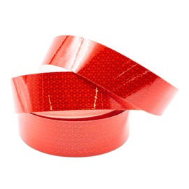 Finest Folia Orafol VC104+ Rigid Grade Contour Marking 50 mm Reflective Film Reflective Tape for Trailers Truck Semi-Trailer Marking Warning Marking Weatherproof (Red, 3 Metres)
