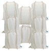 Piowio 8PCS 10x12 Inch Drawstring 100% Cotton Muslin Bags Reusable