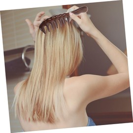 Baluue Household Wooden Hair Comb Natural Sandalwood Massage Tool for Healthy Hair Care Wide Tooth Design for Wet Dry Use Chic Retro Style for All Types