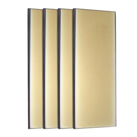 sourcing map 5pcs Welding Lens 2" x 4.25" Shade 11 Glass Replacement Welding Lenses Darkening Filter Plates for Welding Helmet, Gold Coated Black