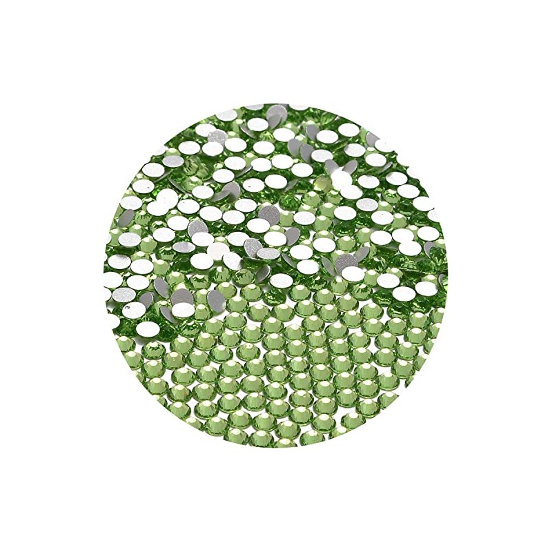 NCB 2000pcs Flatback Round Glass Nail Art Rhinestones Crystal for