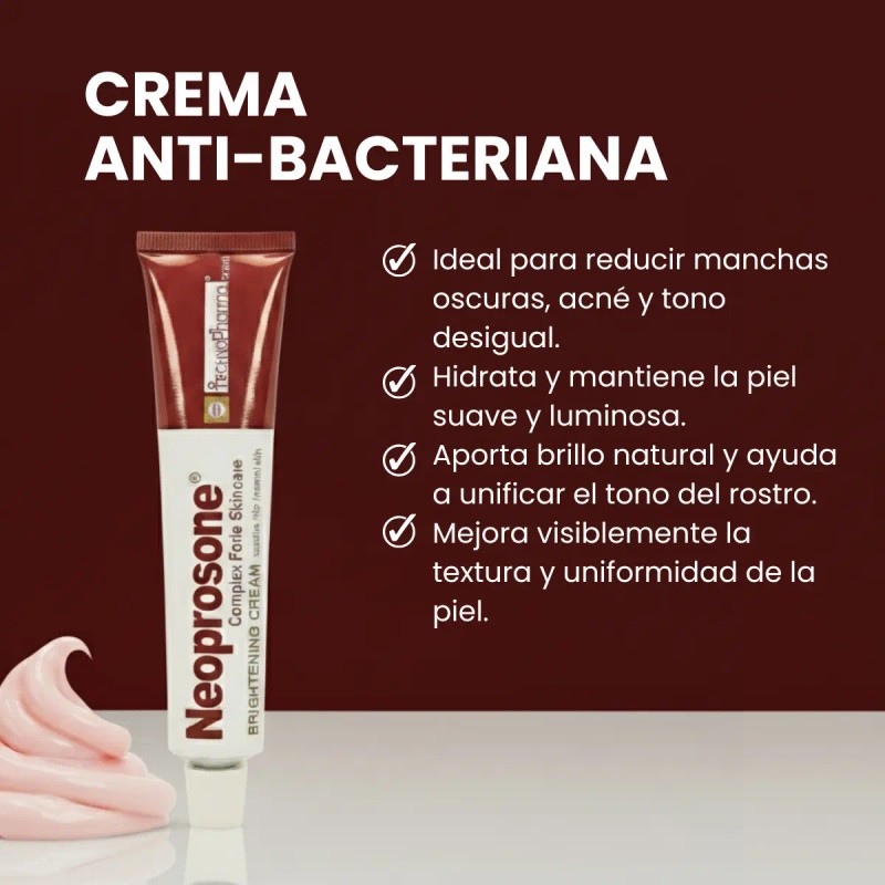 Kit Neoprosone Gel Anti Acne Serum Aclarante Limpiador Exfoliante Acido