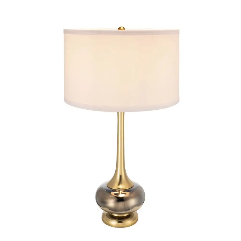 D15x29 Table Lamp with Glass Drum Shade Assembly RequiredColor: as