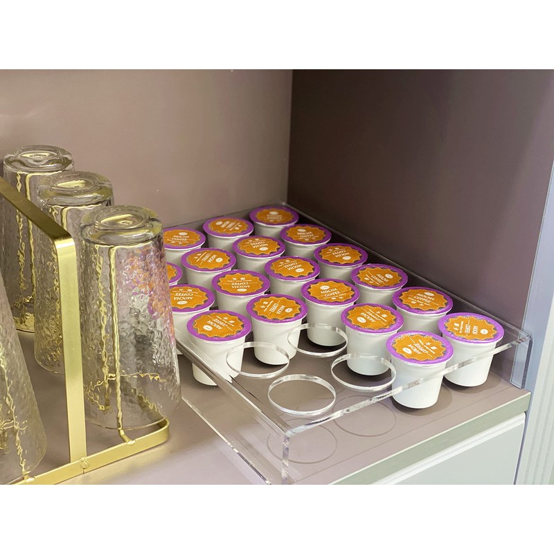 IEEK 2 Pack of 24 Slots Flat Countertop Coffee Pod