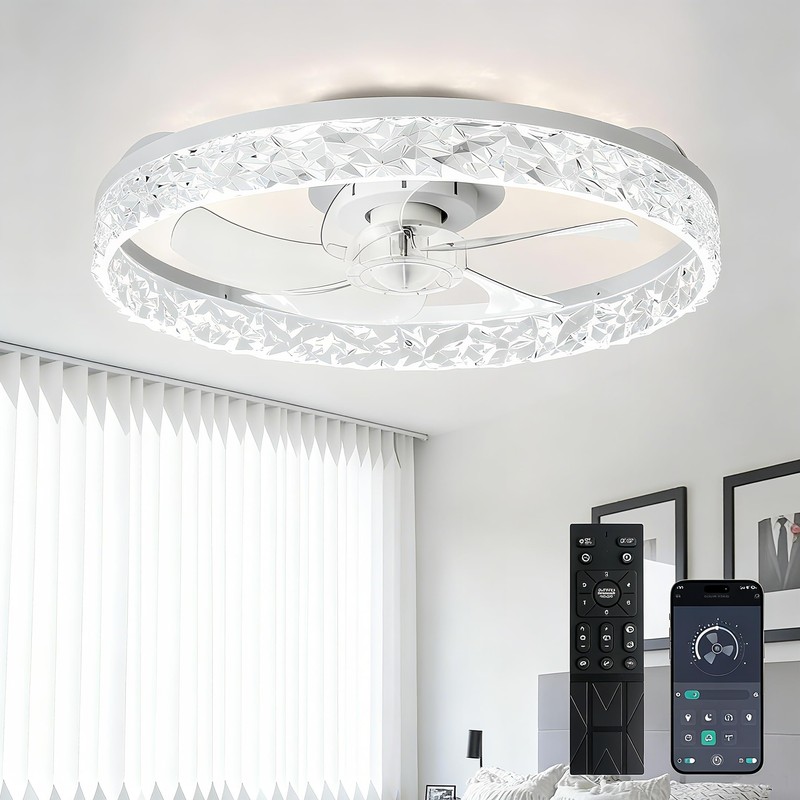 Depuley Ceiling Fans with Lights and Remote: 20" Modern Low