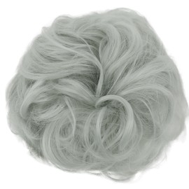 CAISHA Big Hairpiece Scrunchy Updo Bridal Hairstyle curly Messy Bun Gray G33E