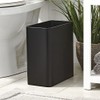 mDesign Decorative Trash Can, 12" x 6.25" x 13", Black