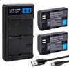 2-Pack LP-E6 LP-E6N Batteries with Dual Charger for Canon EOS