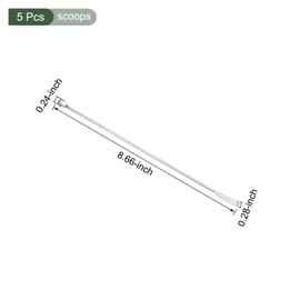 YOKIVE 5 Pcs Micro Reagent Spoon, 2 in 1 Double Head Stainless Steel | Take Out the Sample, Great for Science Labs, Chemistry Classrooms (220mm Long)