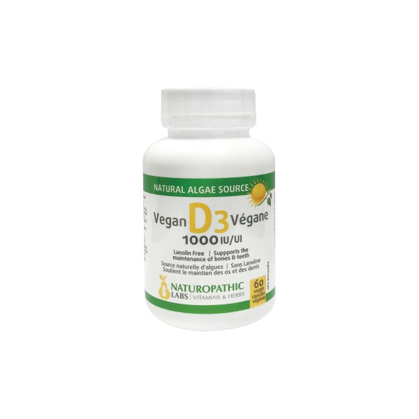 Naturopathic Labs Vitamin D 1,000iu (Vegan) - 60 Caps