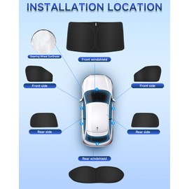 6PCS Window Shades for Chevrole Trailblazer(2021-2025) Accessories – Full Coverage Sun Shade for Side Windows, Rear Triangular & Windshield – UV Protection & Privacy for Camping, Napping, Relaxing