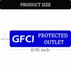 120 Pcs GFCI Protected Outlet Receptacle Plates Label Sticker 0.27×0.95
