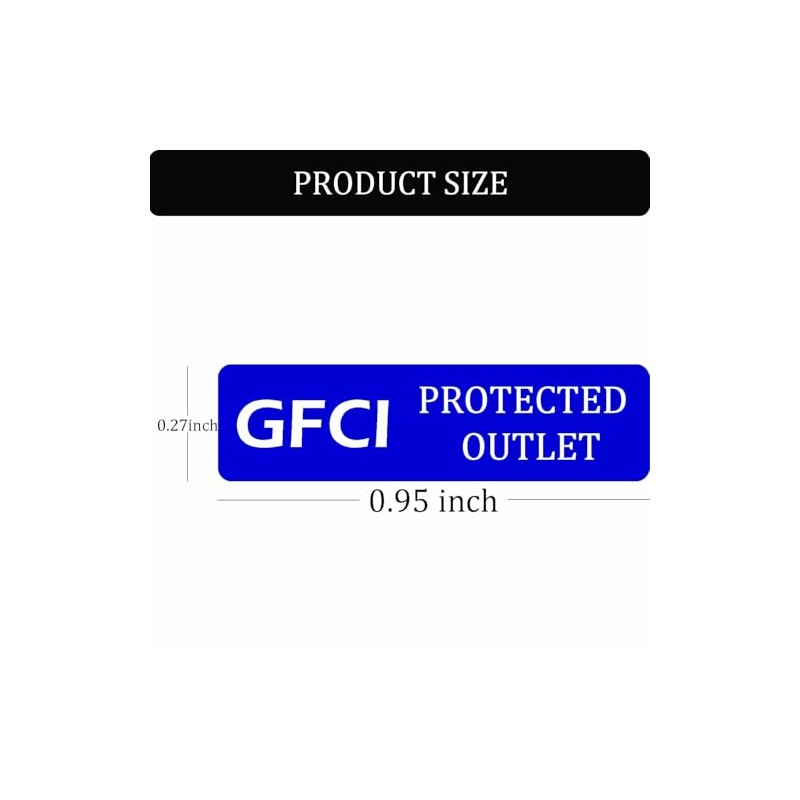 120 Pcs GFCI Protected Outlet Receptacle Plates Label Sticker 0.27×0.95