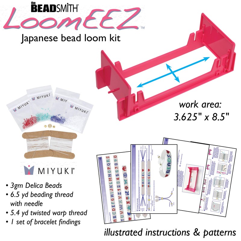 The Beadsmith LoomEEZ Japanese Beaded Loom Kit - Includes Adjustable