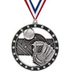 3" Baseball Medals, Massive Rimz Baseball Silver Medal Award 10 Pack