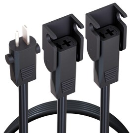 Okin 2-Pin Y Splitter Cable Power Cord Replacement (Two 8.2ft) 2 Motors to 1 Power Supply for Electric Recliner and Lift Chairs Limoss Dewert Lazyboy Pride Catnapper