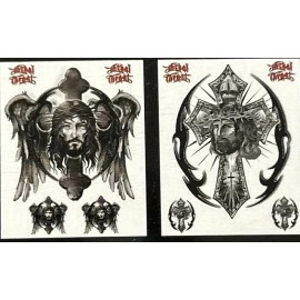 Lethal Threat Pack 2 lethal threat decal Jesus Tribal Vinyl Decal Sticker Sheet5.5”x7.5”